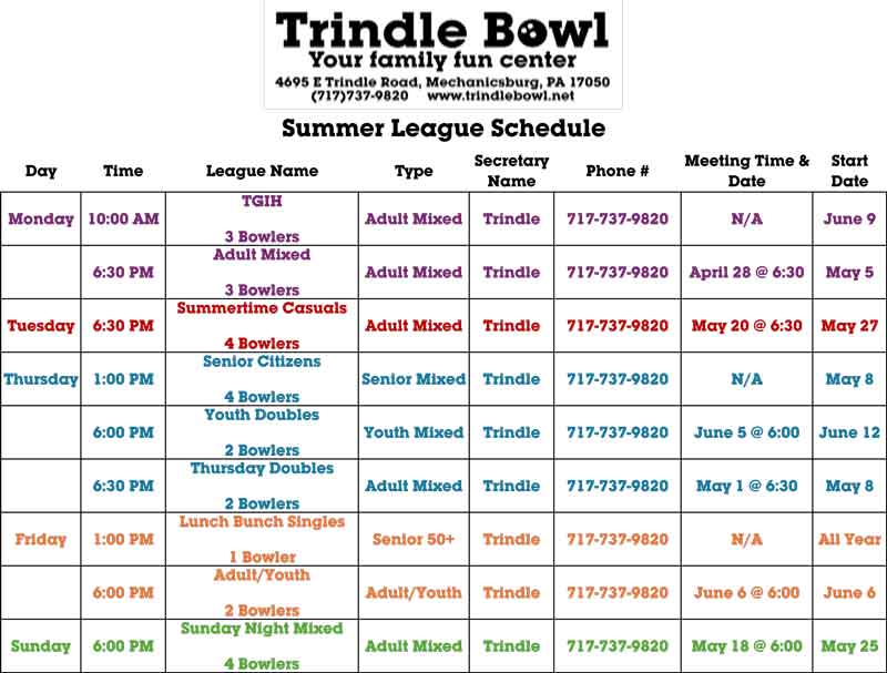 summer leagues